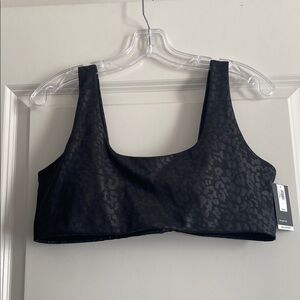 GAP Black Leopard Print Bralette - NEW